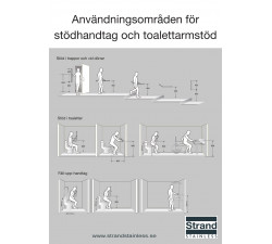 Grabba Toalettarmstöd 32mm STSH-0102CS